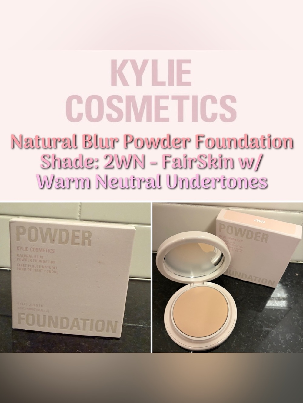 Kylie Cosmetics - Natural Blur Powder Foundation (2WN) - New in Box
